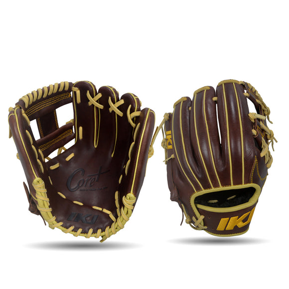 IKJ Core+ Series 11.5 INCH Double Welt Model INFIELD Baseball Glove in Dark Brown for RIGHT-HANDED Thrower