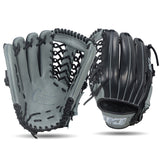 IKJ Core+ Series 12.75 INCH Single Welt Model OUTFIELD Baseball Glove in Gray and Black for LEFT-HANDED Thrower