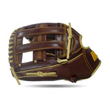 IKJ Core+ Series 12.75 INCH Double Welt Model OUTFIELD Baseball Glove in Dark Brown for LEFT-HANDED Thrower
