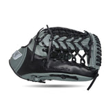 IKJ Core+ Series 12.75 INCH Single Welt Model OUTFIELD Baseball Glove in Gray and Black for RIGHT-HANDED Thrower
