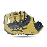 IKJ Core+ Series 12.75 INCH Post Web Model FIRST BASEMAN Baseball Mitt in Camel and Navy for LEFT-HANDED Thrower