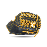 IKJ Xpro Series 11.75 INCH Double Welt Model INFIELD/PITCHER Baseball Glove in Black and Harvest for RIGHT-HANDED Thrower