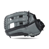 IKJ Core+ Series 12.75 INCH Double Welt Model OUTFIELD Baseball Glove in Gray and Black for LEFT-HANDED Thrower