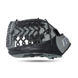 IKJ Core+ Series 12.75 INCH Single Welt Model OUTFIELD Baseball Glove in Gray and Black for LEFT-HANDED Thrower