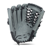 IKJ Core+ Series 12.75 INCH Single Welt Model OUTFIELD Baseball Glove in Gray and Black for LEFT-HANDED Thrower
