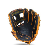 IKJ Core+ Series 11.5 INCH Double Welt Model INFIELD Baseball Glove in Black and Harvest for RIGHT-HANDED Thrower