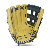 IKJ Core+ Series 12.75 INCH Double Welt Model OUTFIELD Baseball Glove in Camel and Navy for LEFT-HANDED Thrower