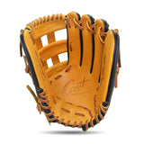 IKJ Core+ Series 12.75 INCH Double Welt Model OUTFIELD Baseball Glove in Horween Tan and Black for RIGHT-HANDED Thrower