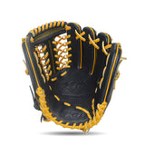 IKJ Xpro Series 11.75 INCH Double Welt Model INFIELD/PITCHER Baseball Glove in Black and Harvest for RIGHT-HANDED Thrower