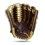 IKJ Core+ Series 12.75 INCH Double Welt Model OUTFIELD Baseball Glove in Dark Brown for RIGHT-HANDED Thrower