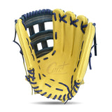 IKJ Core+ Series 12.75 INCH Double Welt Model OUTFIELD Baseball Glove in Camel and Navy for RIGHT-HANDED Thrower