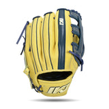 IKJ Core+ Series 12.75 INCH Double Welt Model OUTFIELD Baseball Glove in Camel and Navy for RIGHT-HANDED Thrower